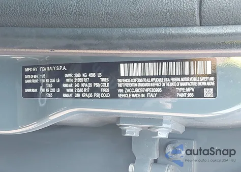 2017 Jeep Renegade Deserthawk 4X4 из США, поврежденный, VIN ZACCJBCB7HPE83995